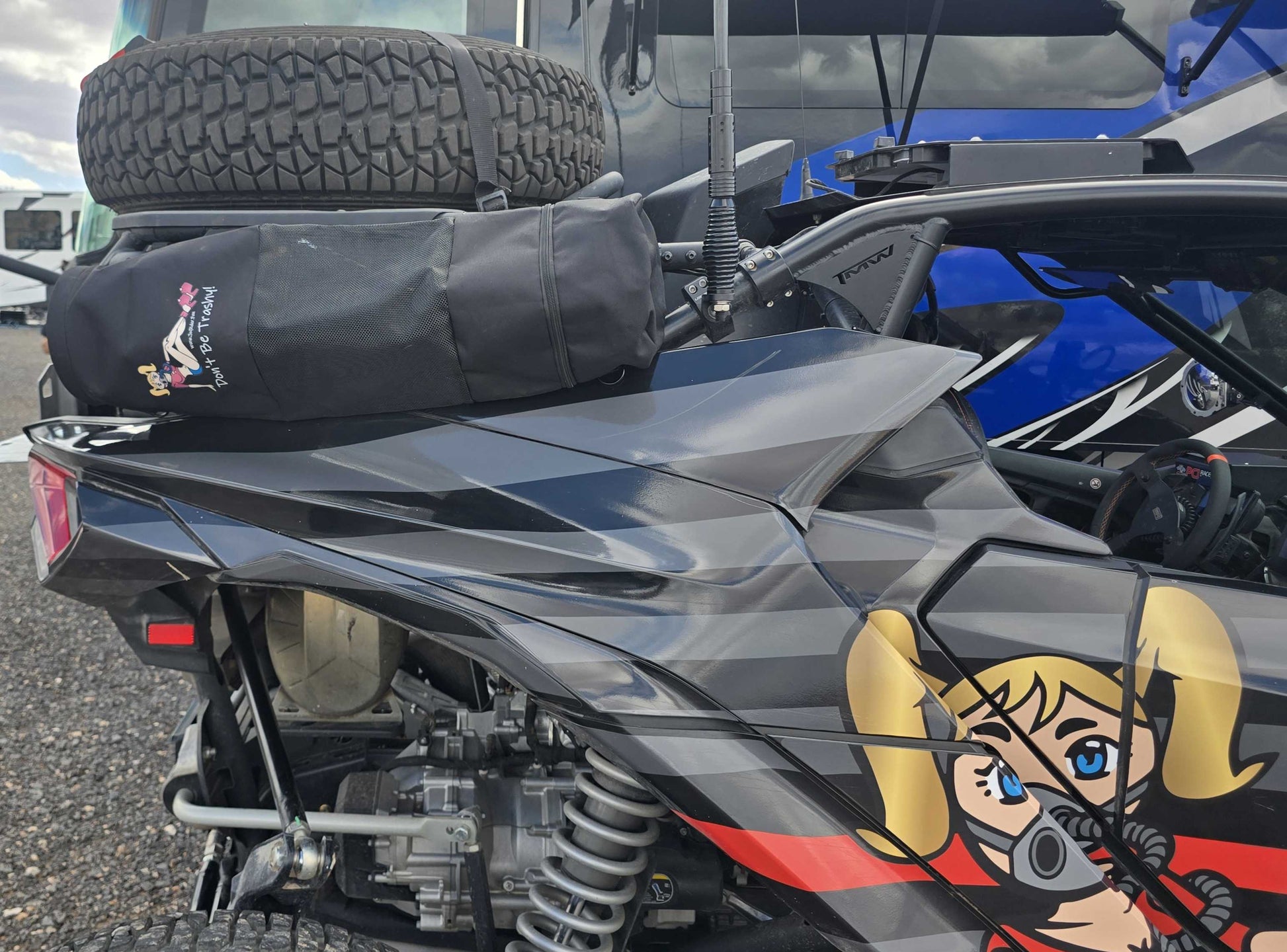 JoyRider Don't Be Trashy Trash Bag - Mount it sideways! 